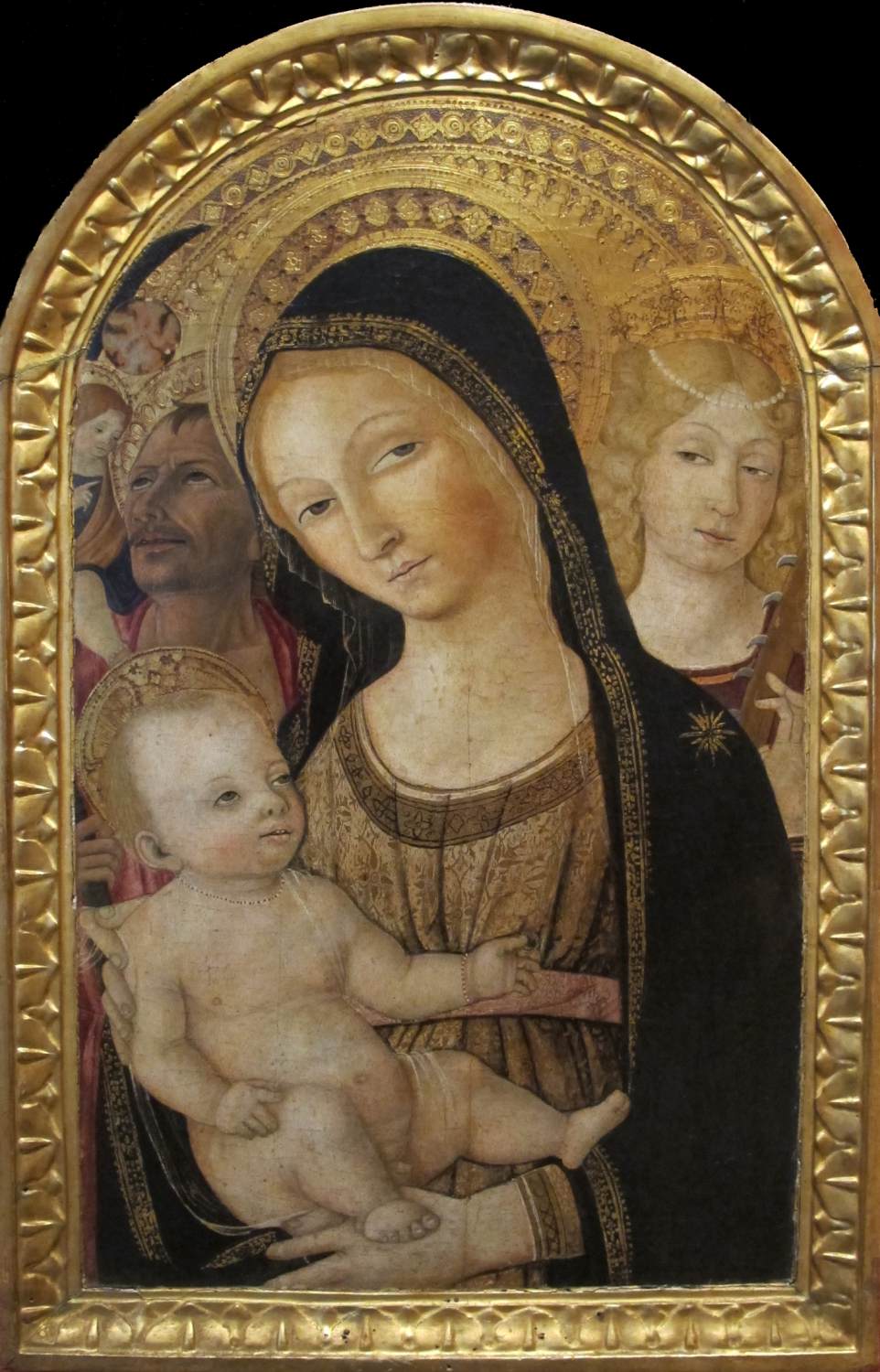 La Vierge et l'enfant avec Santa Catalina et San Cristóbal