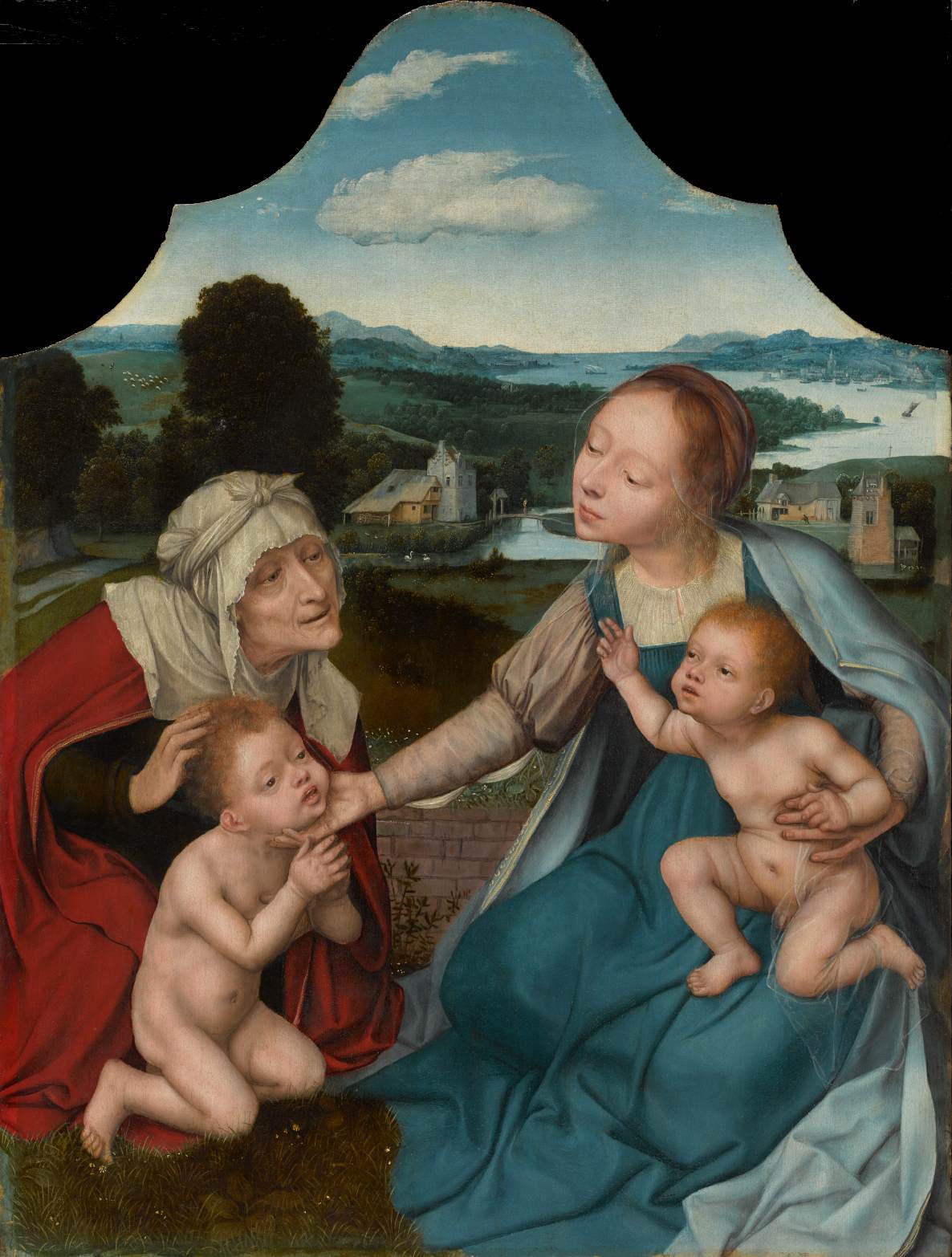 La Vierge et l'enfant avec Santa Isabel et Juan Bautista
