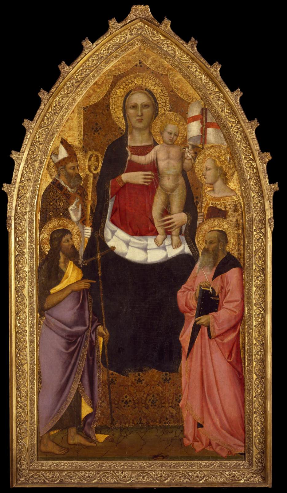 La Virgen y el Niño Entronizado con Los Santos