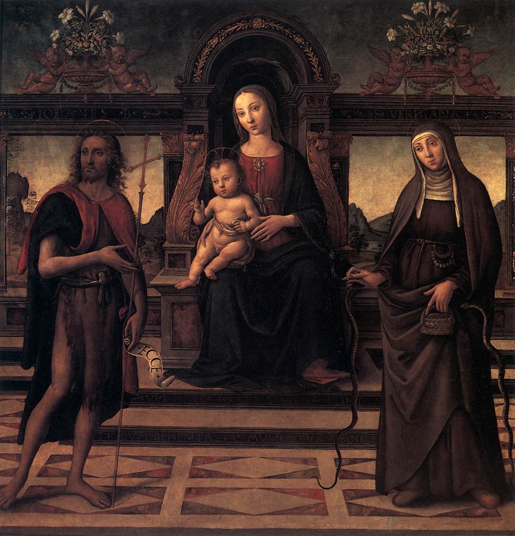 La Vierge et l'enfant avec San Juan Bautista et Verdiana