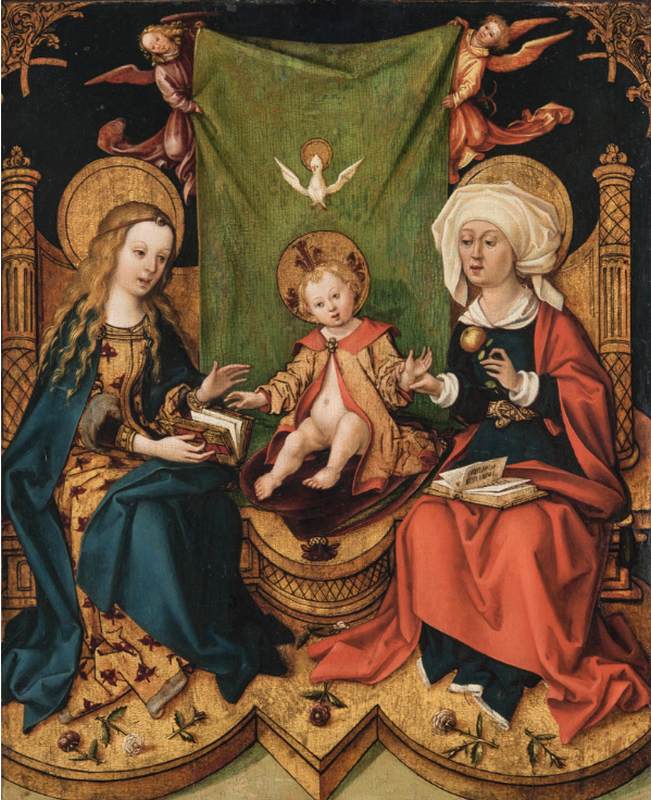 La vierge et l'enfant avec Santa Ana