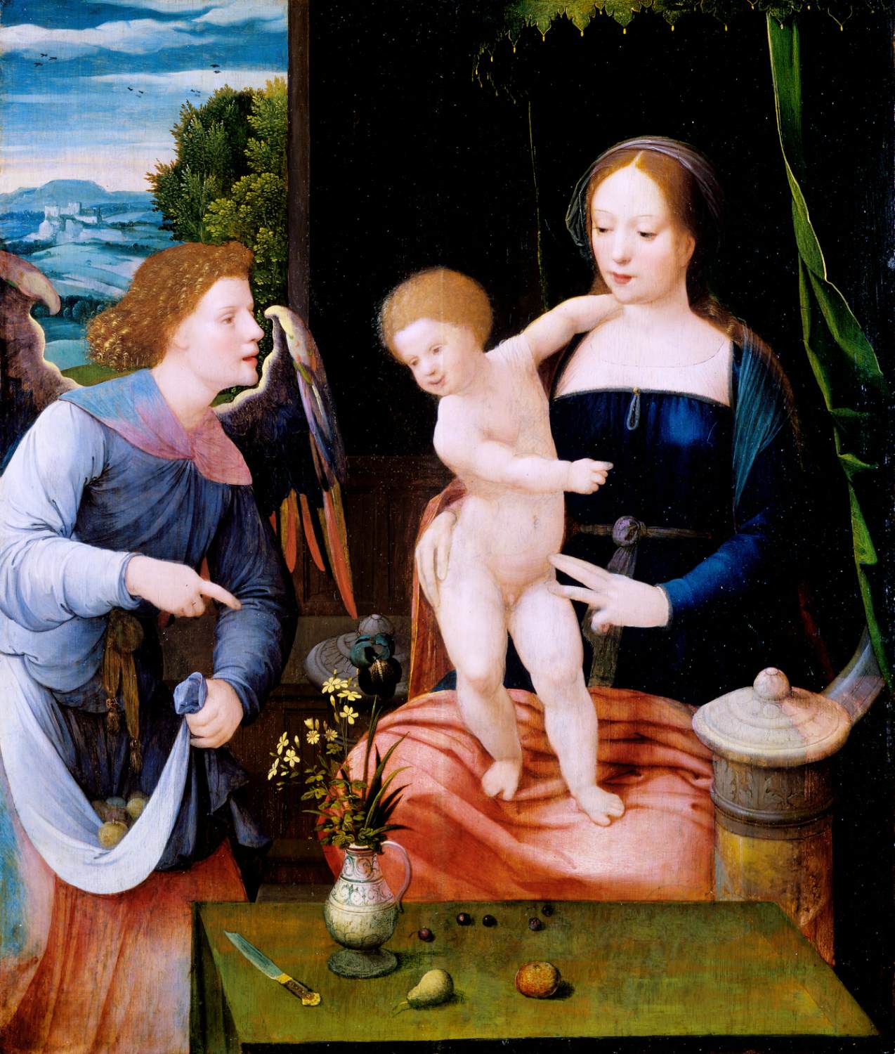 Madonna and Child with an Angel