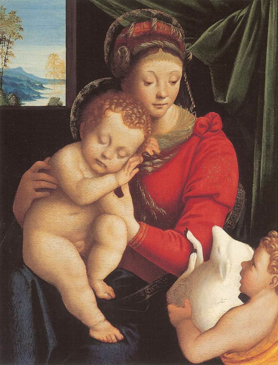 La vierge et l'enfant avec le jeune San Juan