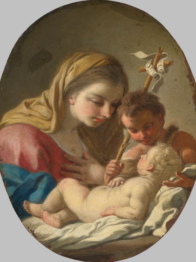 La Virgen y el Niño con El Bebé San Juan Bautista