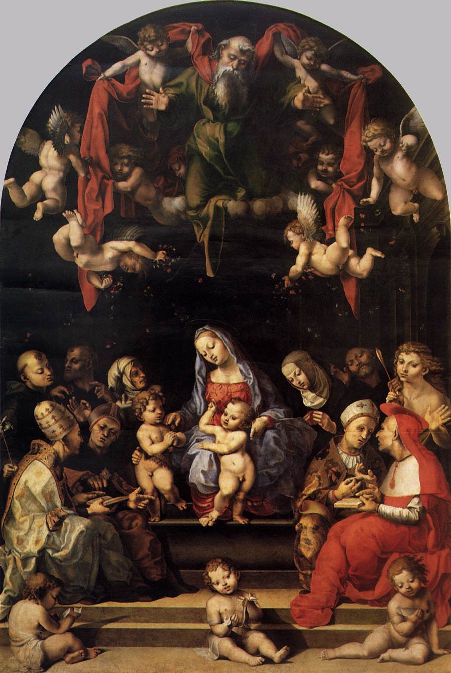 Jomfruen og barnet med de hellige