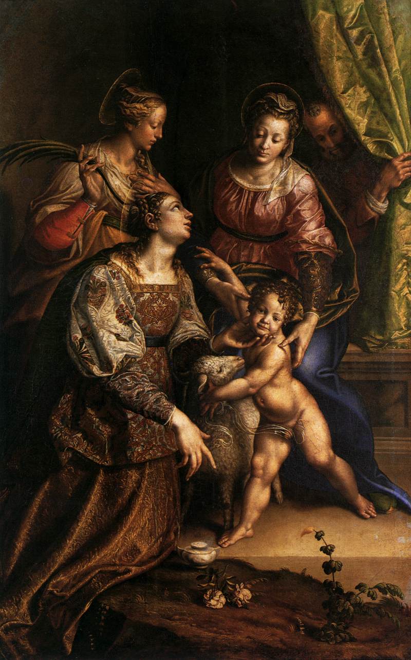 La vierge et l'enfant avec les saints