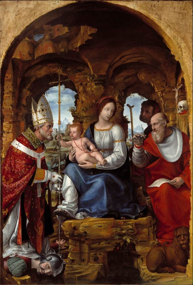 La vierge et l'enfant avec les saints