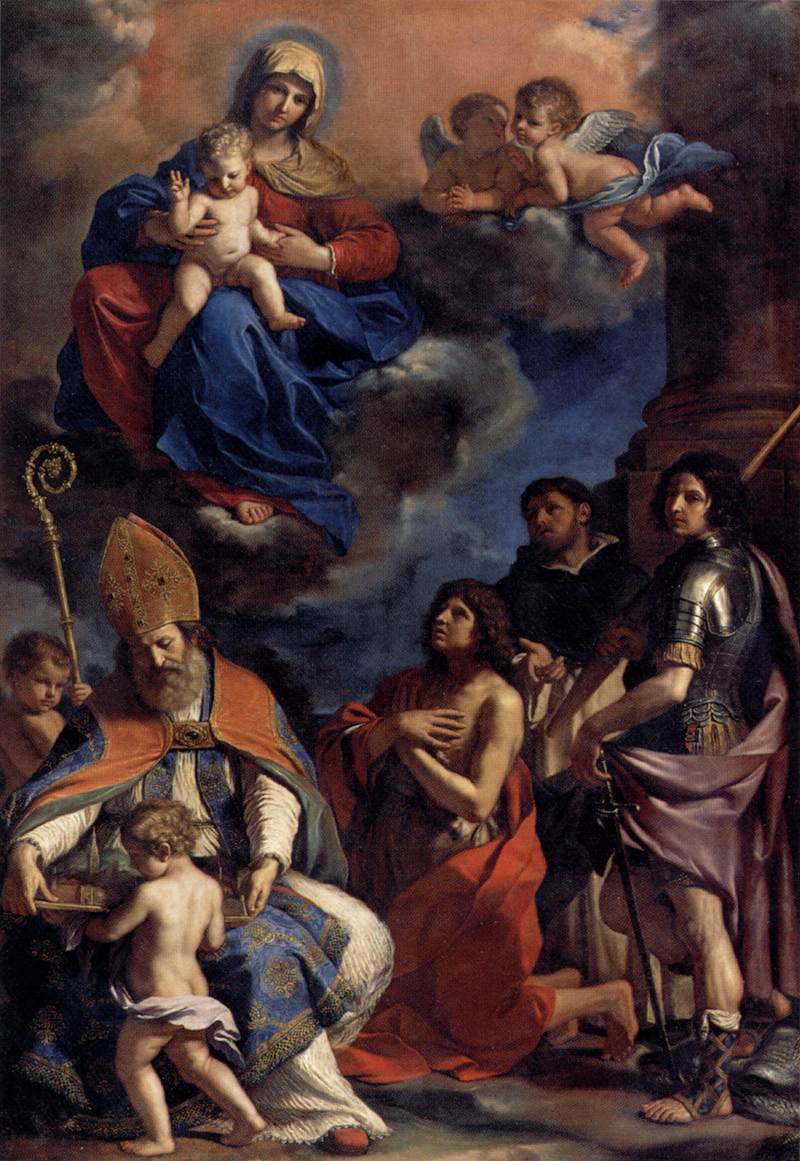 Madonna e criança com quatro santos