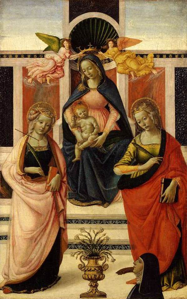 La Virgen y el Niño Entronizado Entre San Úrsula y Santa Catalina