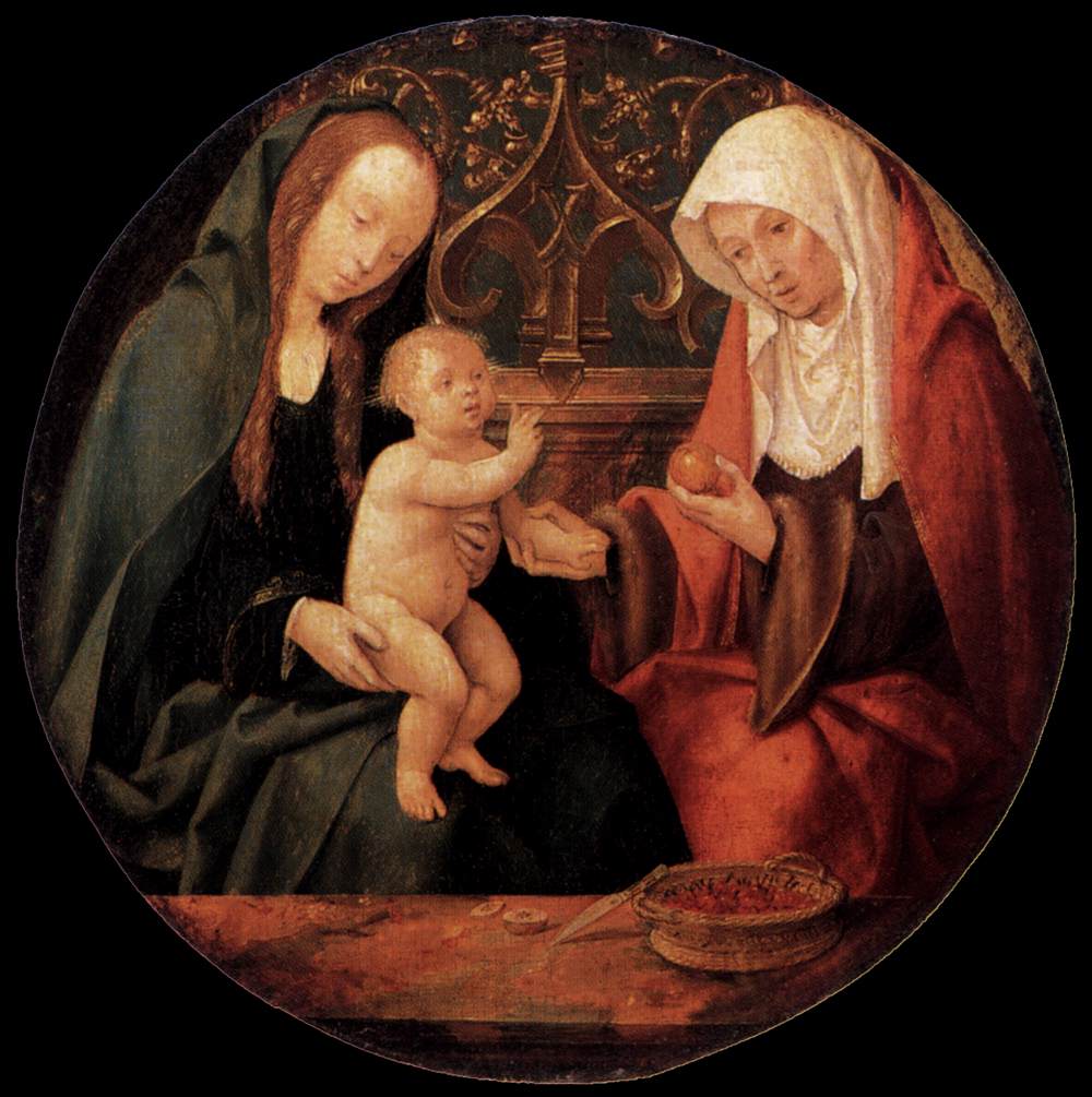 La vierge et l'enfant avec Santa Ana