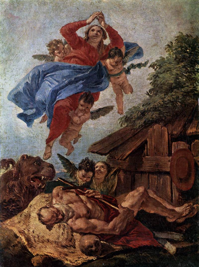 De Maagd Maria verschijnt aan San Jerónimo