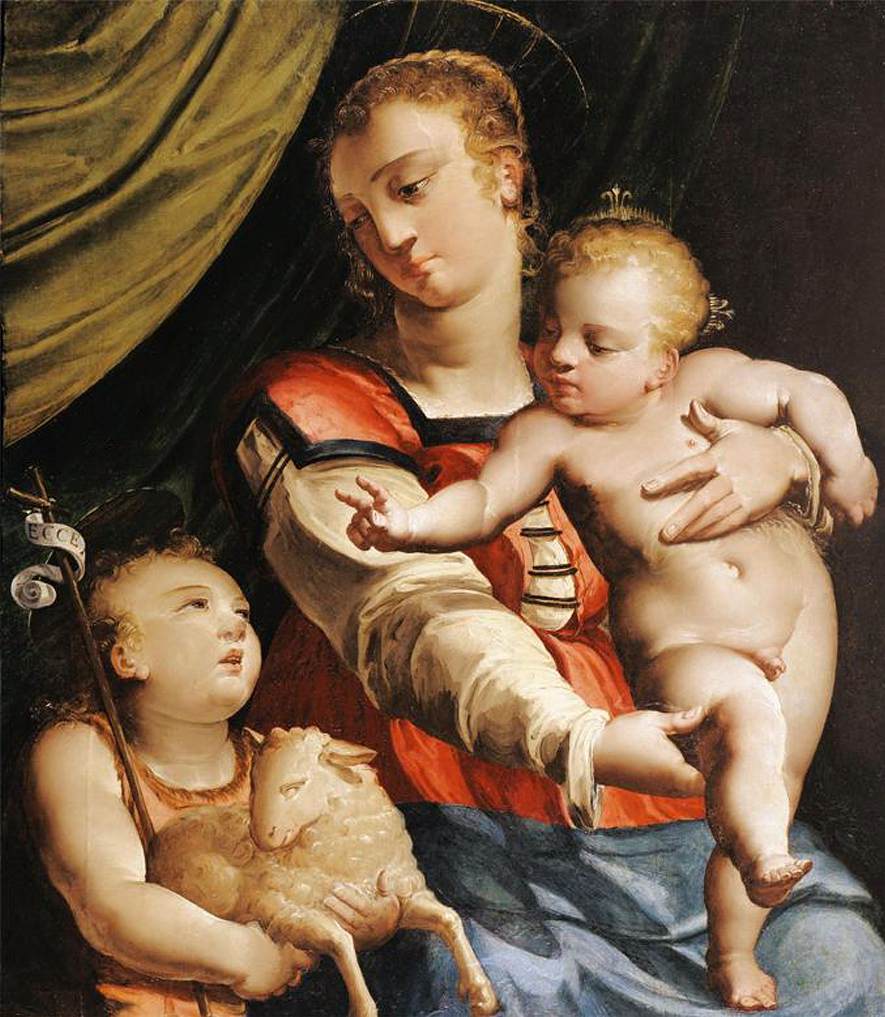 Die Jungfrau und das Kind mit dem jungen San Juan Bautista