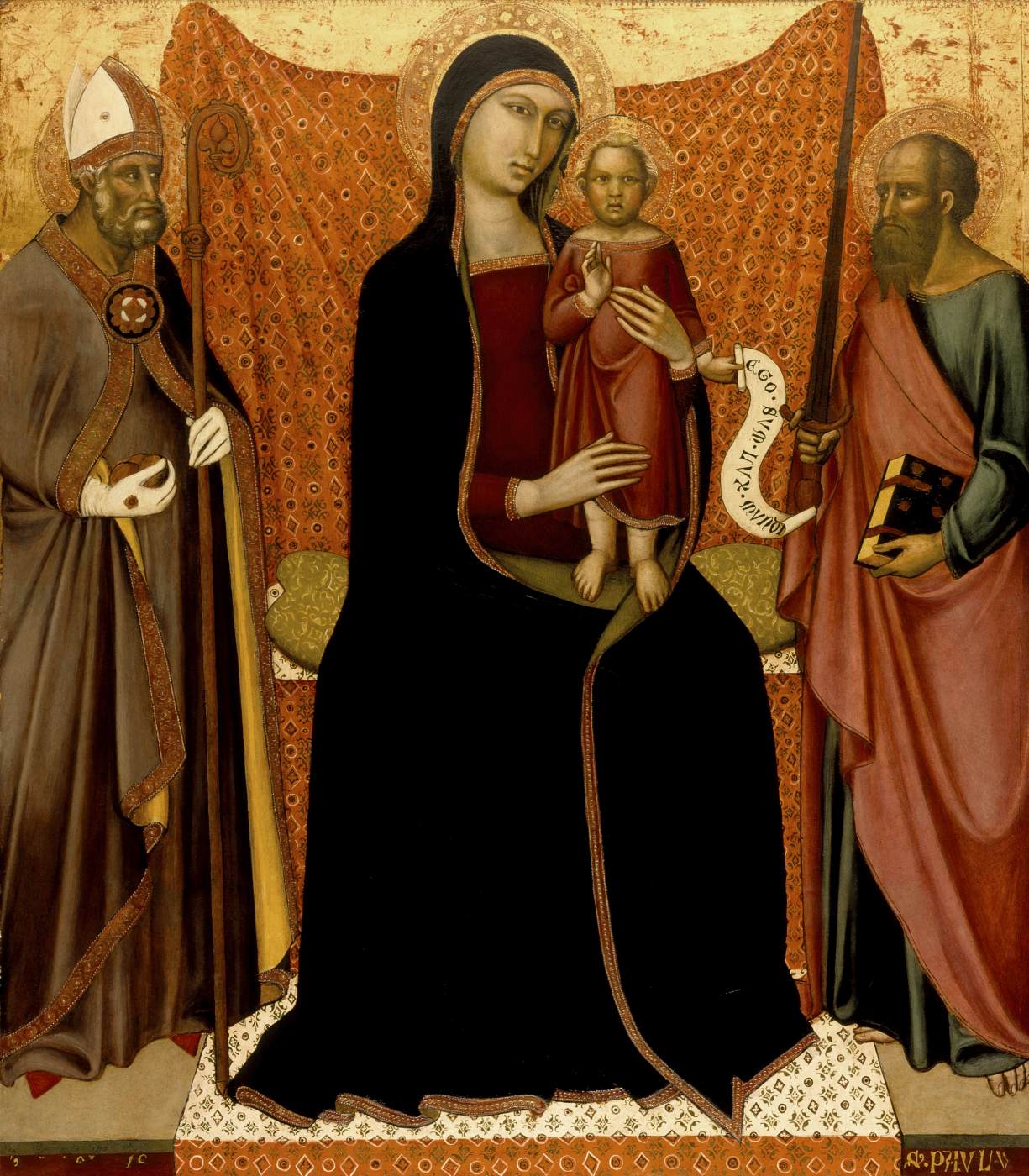 La Virgen y el Niño con Santo Nicolás y San Pablo