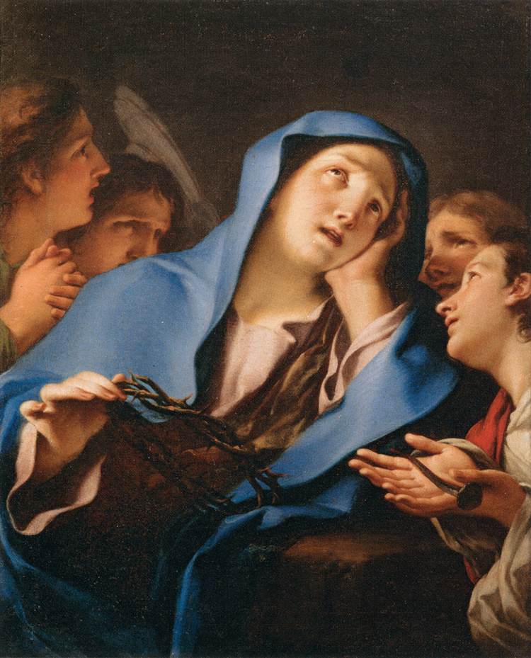 The Virgin of Sorrow Surrounded by Angels