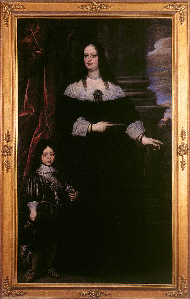 Retrato de Vittoria de la Rovere y Cosimo III Cuando Era Niño