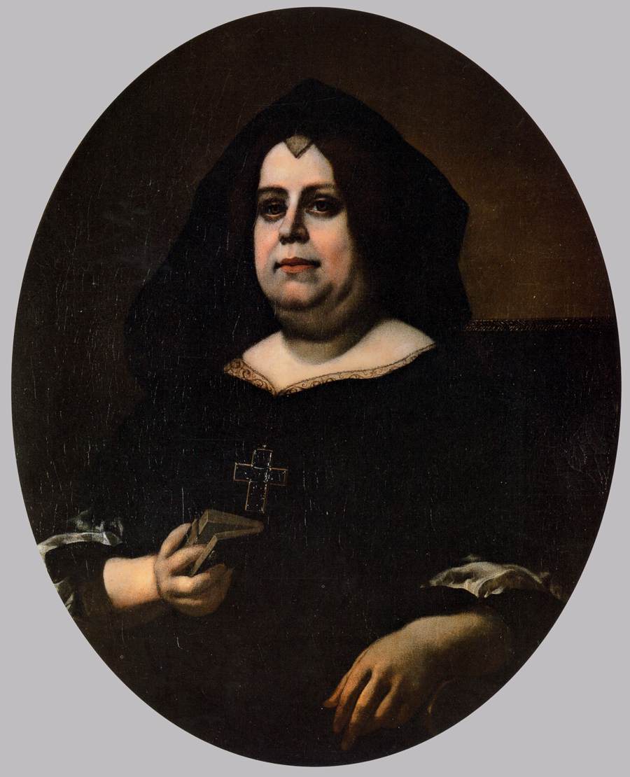 Retrato de Vittoria de la Rovere em Widow's Weeds