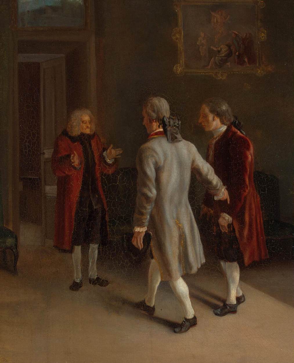 Voltaire dando boas-vindas a seus convidados