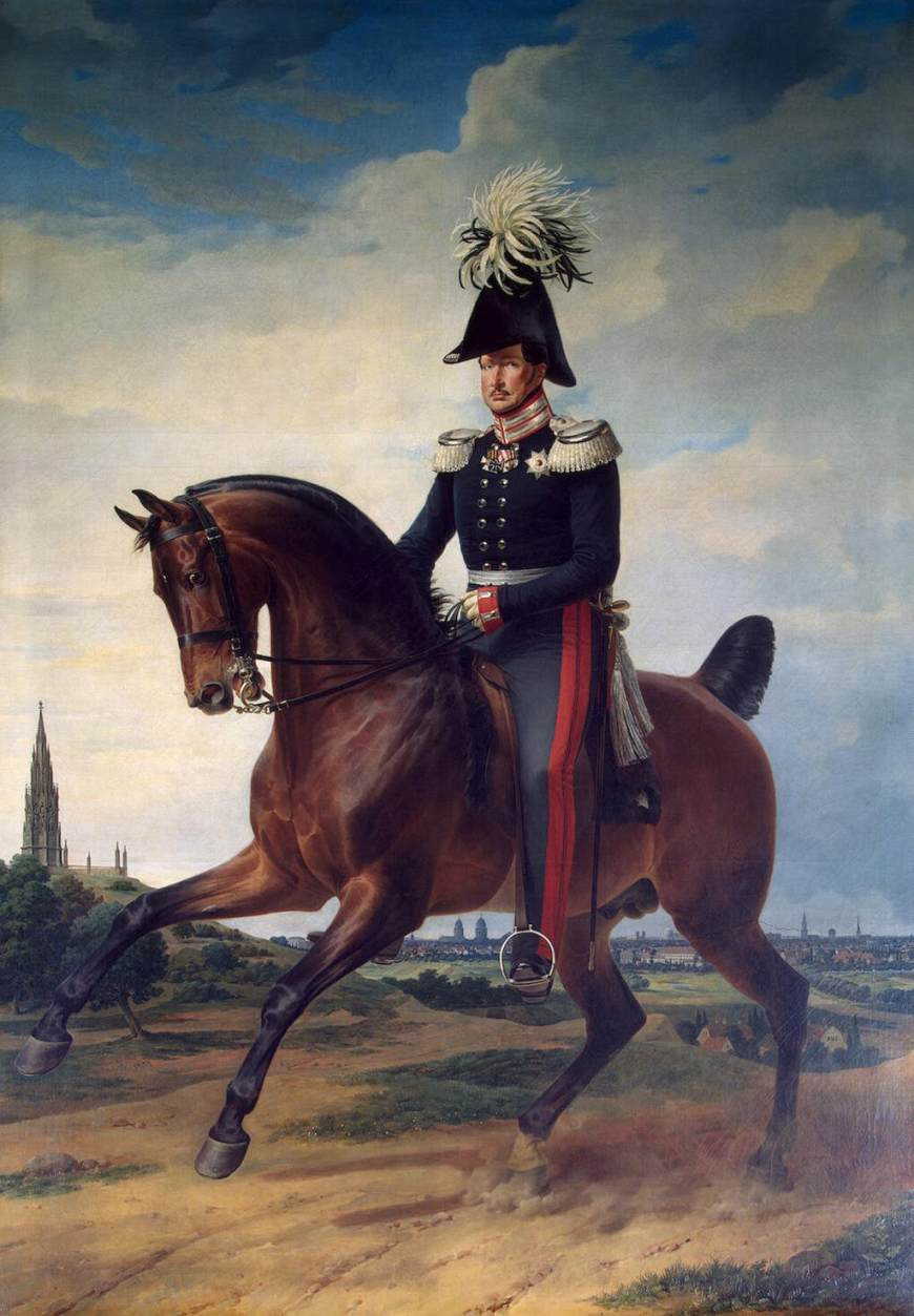 Paardensportportret van Frederick William III