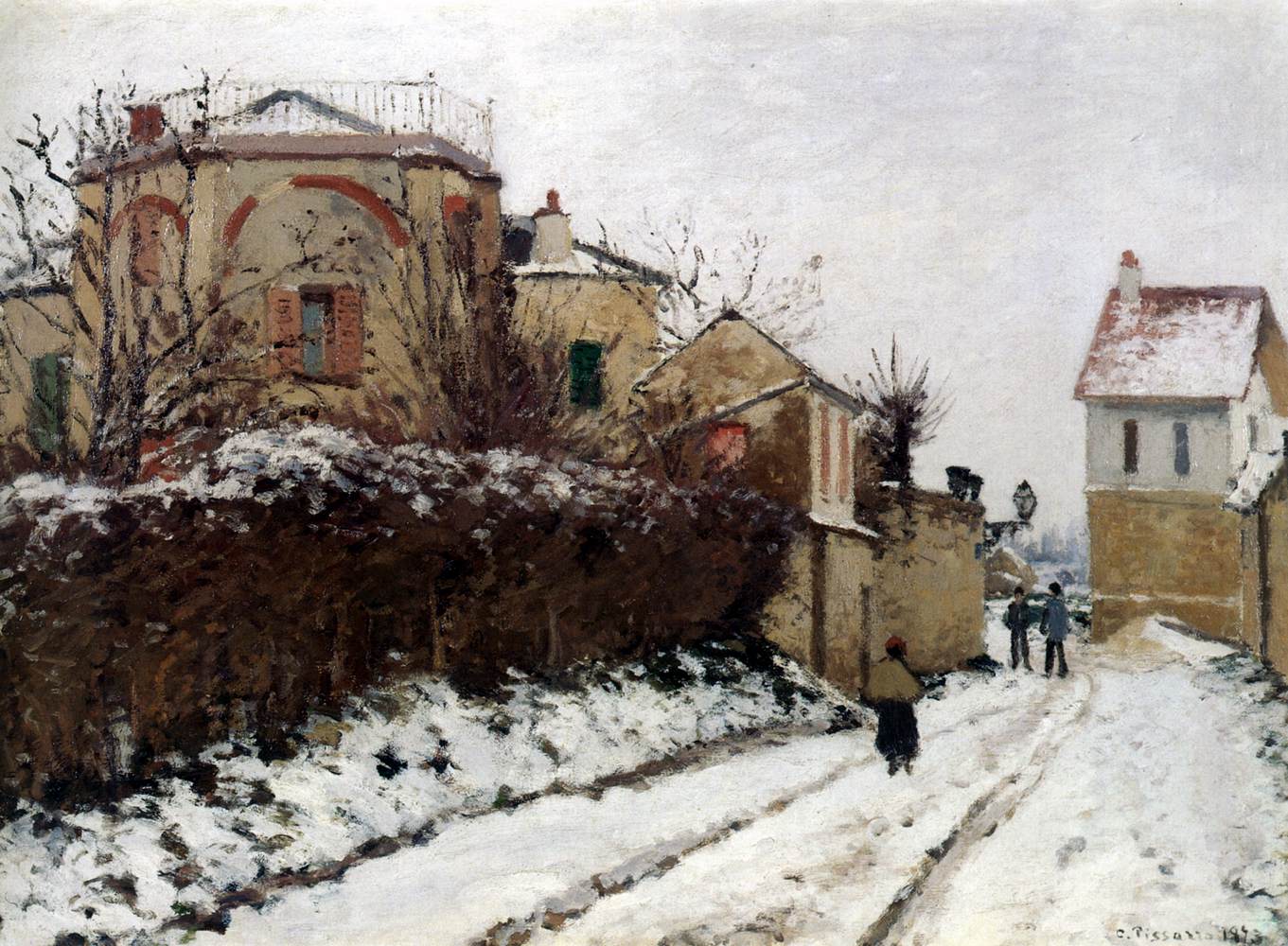 Straße in Pontoise, Winter