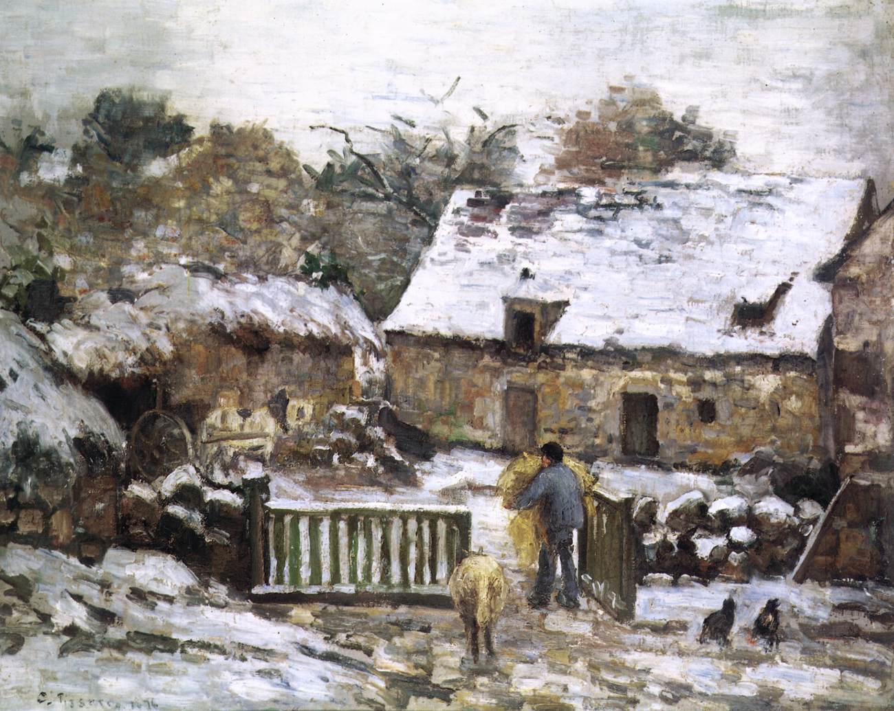 Ferme à Montfoucault, Effet de neige