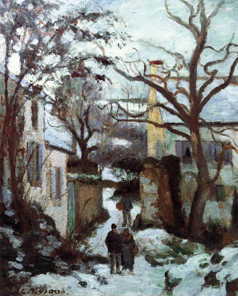 Le chemin vers l'ermitage dans la neige