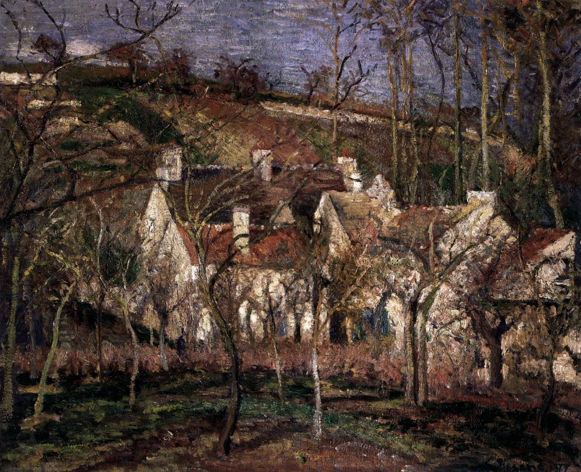 The Red Roofs, View of a Town in Winter