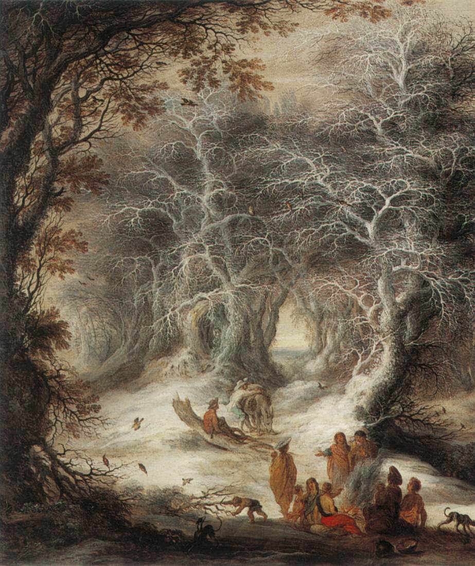 Paisaje Invernal con Gitanos