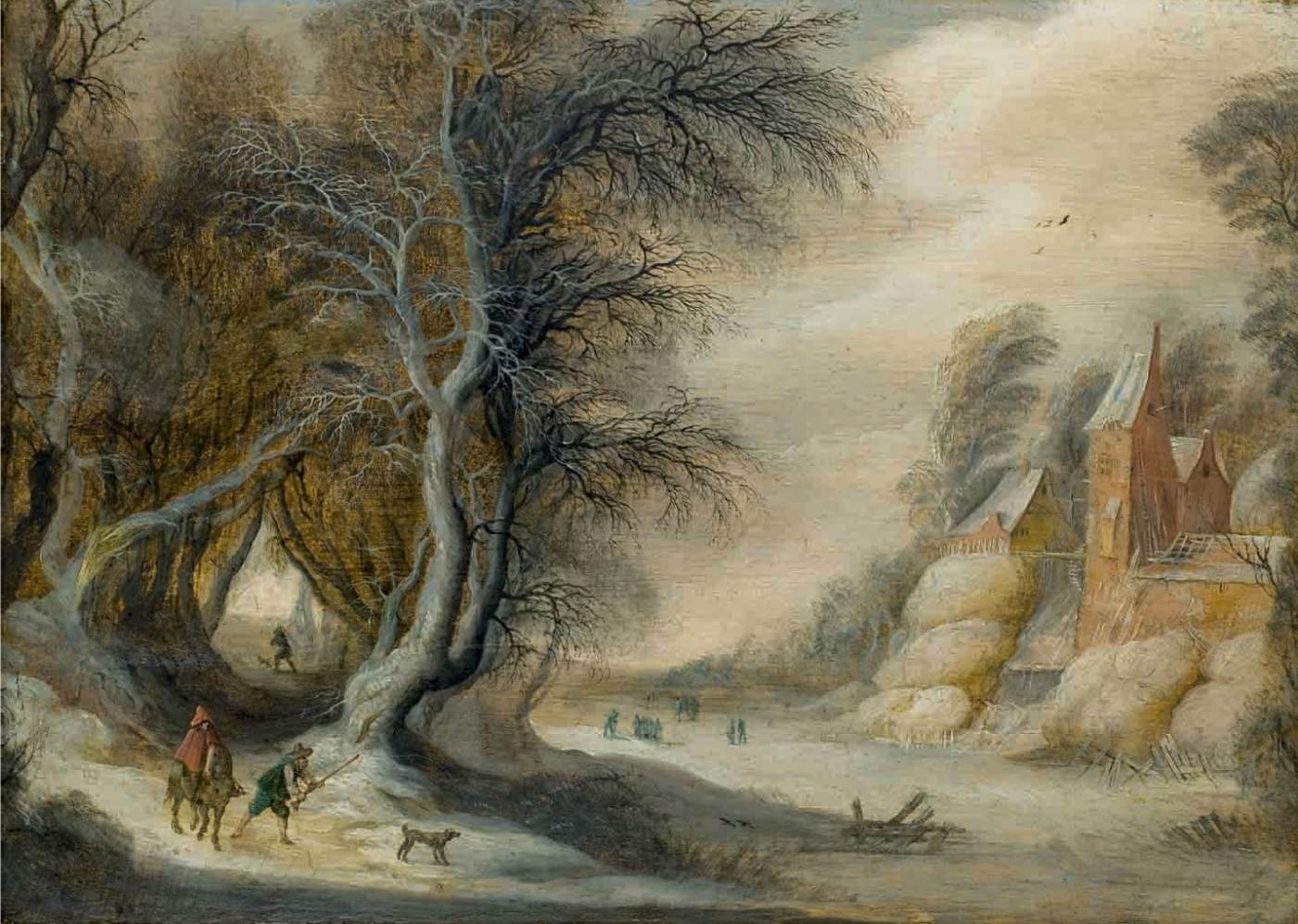 Hunters in a Winter Landscape