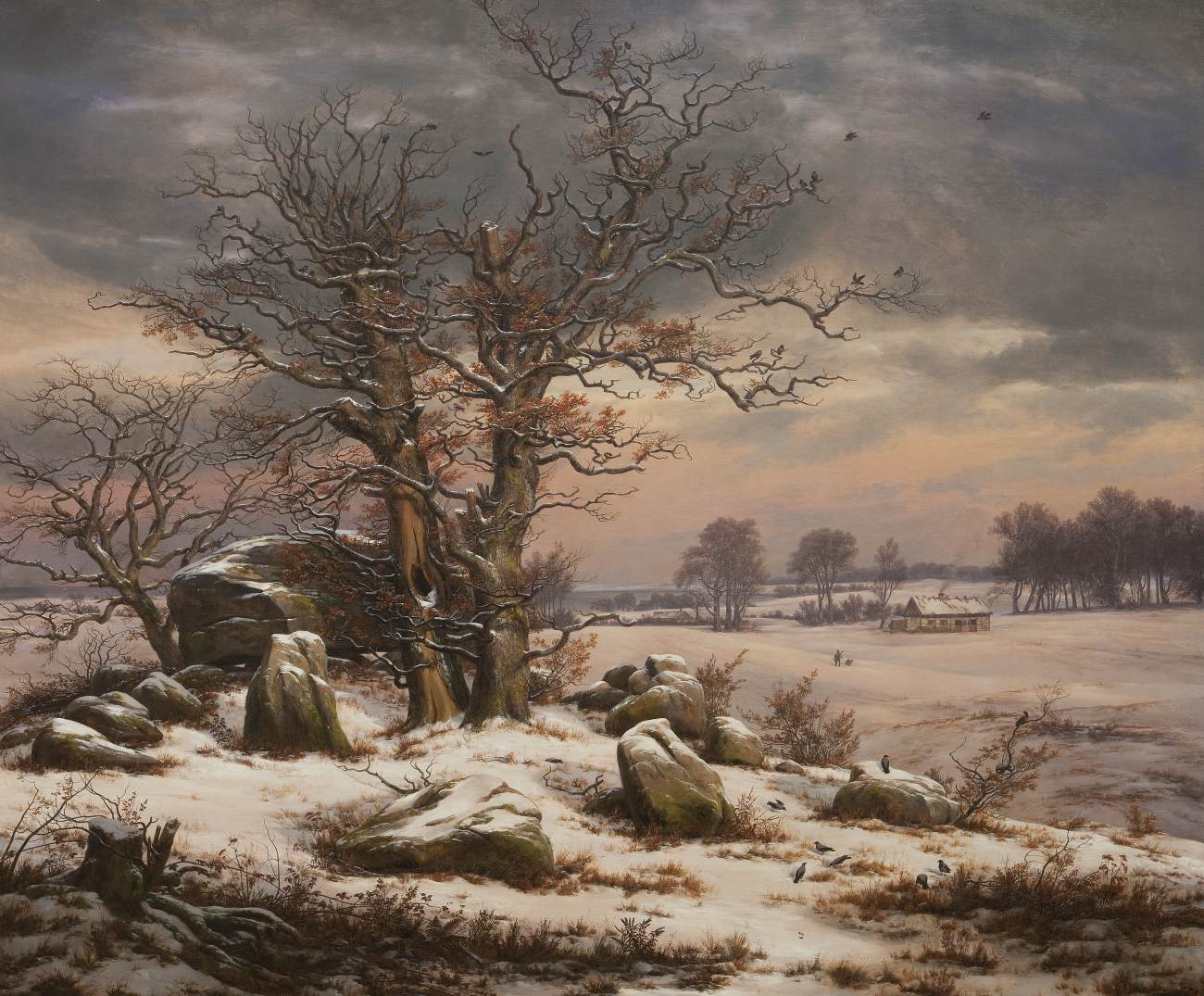 Winterlandschaft in der Nähe von Vordingborg, Dänemark