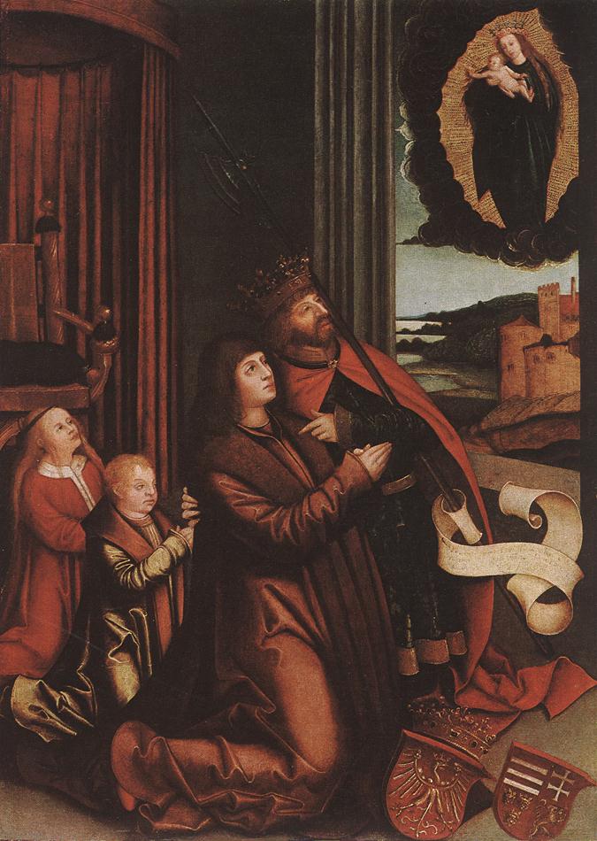 San Ladislas présente Wladislav II et ses enfants à la Vierge