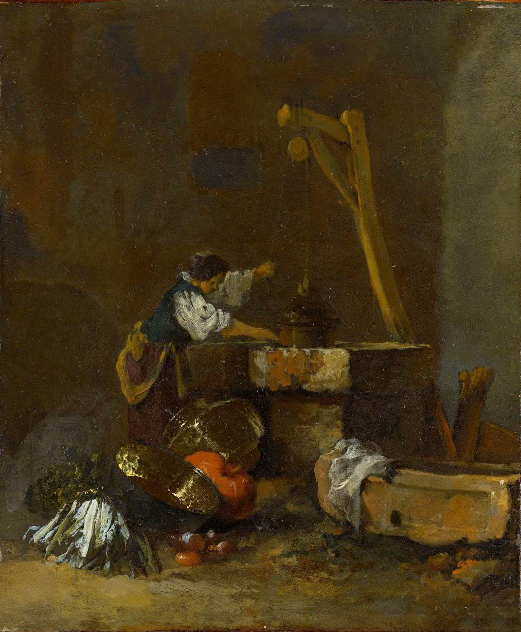 Woman Drawing Water from a Well