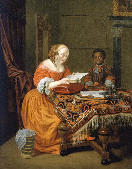 A Girl at a Table