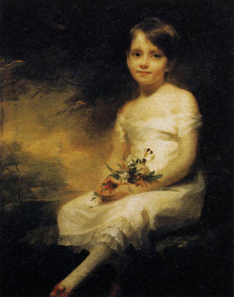 Girl Holding Flowers