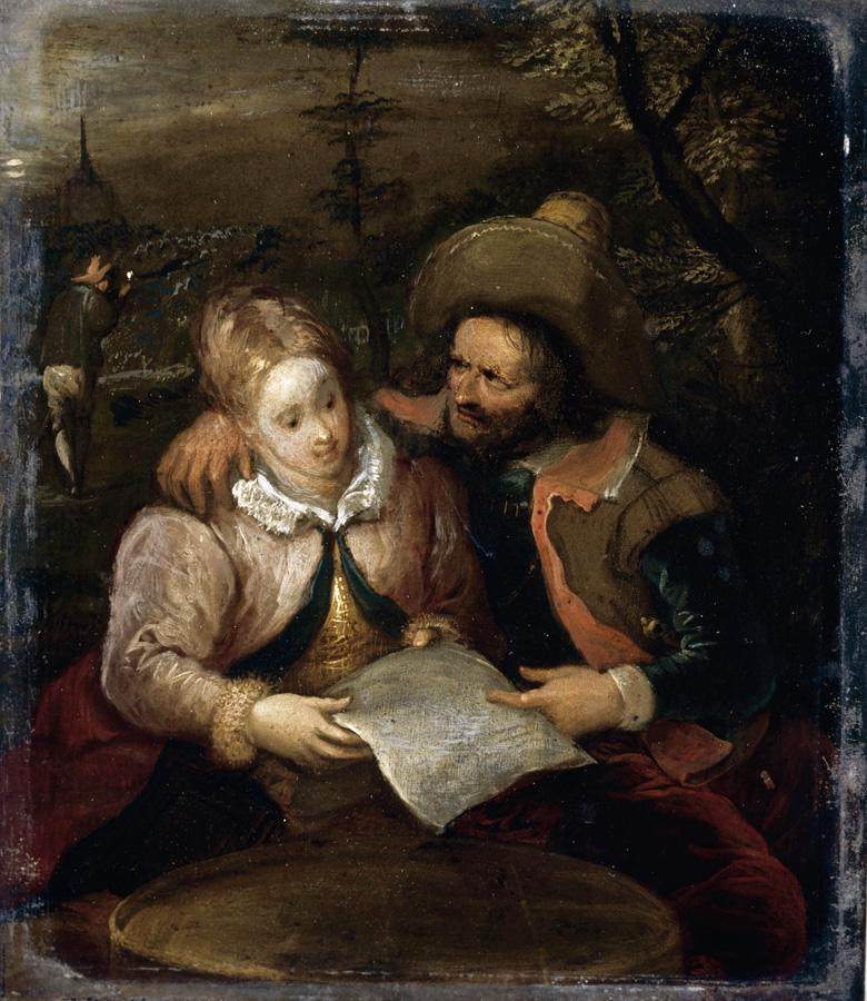 A Young Woman and a Gentleman with a Letter